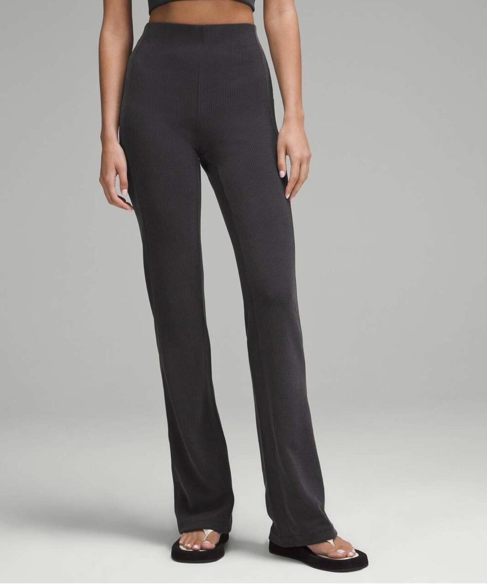 Lululemon Softstreme High Rise Pant Women Size 25x32.5 Gray Charcoal Full Length